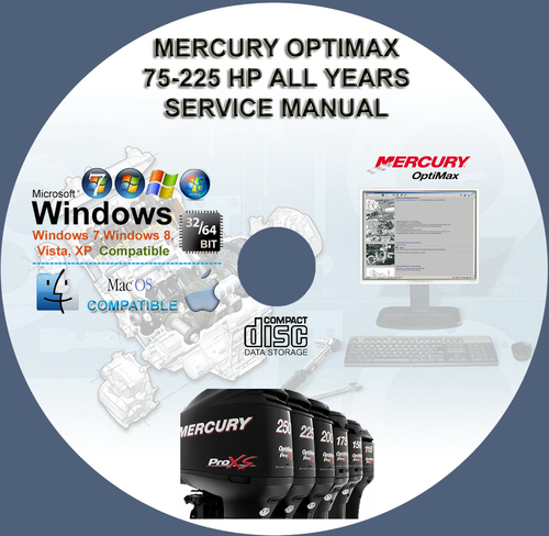 Product picture Mercury Optimax 75 90 115 135 150 175 200 225 Service Manual