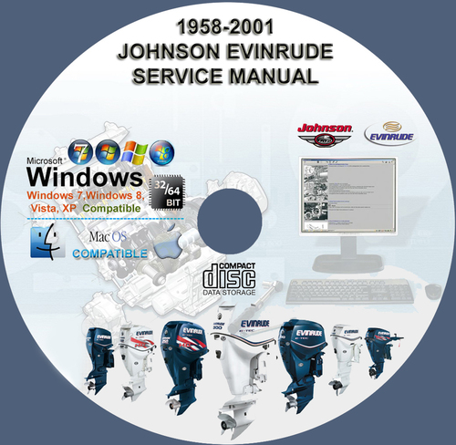 Product picture Johnson Evinrude Outboard Manual 1958-2001 1-300 hp